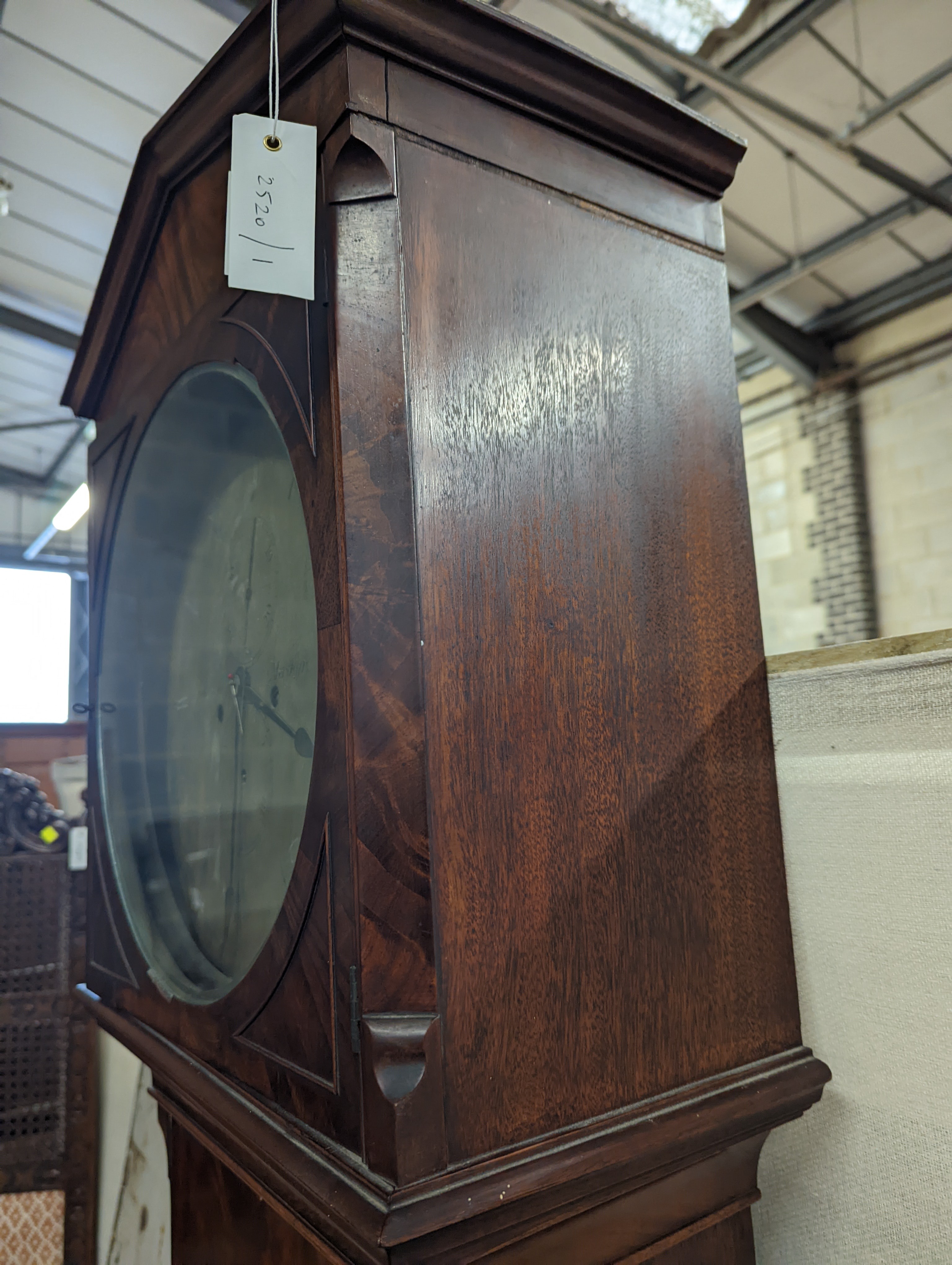 An early 19th century mahogany cased eight day longcase clock by D. Jones, Merthyr, height 211cm